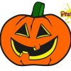 Ausmalbild Kürbis Halloween - Kostenlose Malvorlage ganzes Malvorlage Kürbis