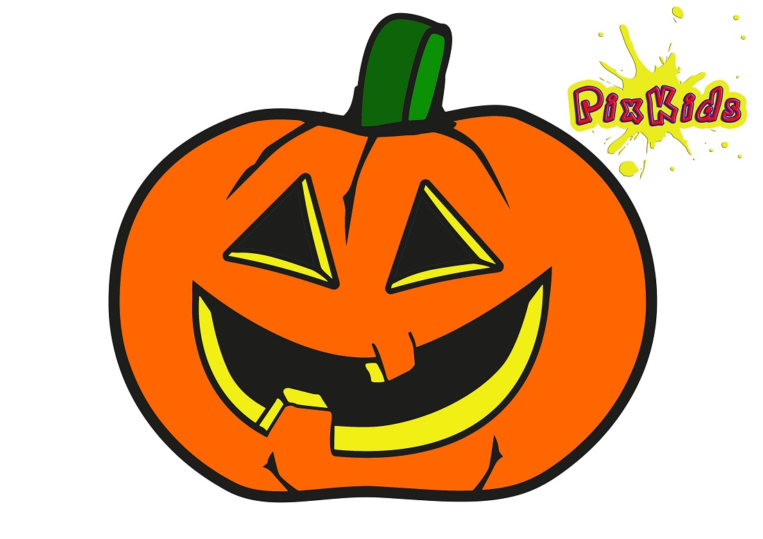 Ausmalbild Kürbis Halloween - Kostenlose Malvorlage mit Bilder Halloween Kostenlos