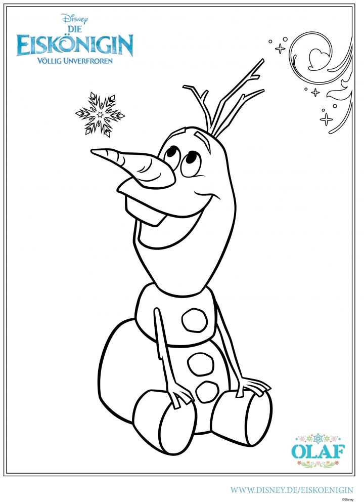 Ausmalbild - Olaf | Weihnachtsbilder Zum Ausmalen bestimmt für Gratis Malvorlagen Disney