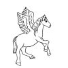 Ausmalbild Pegasus Pferd Zum Ausdrucken in Pegasus Ausmalbilder