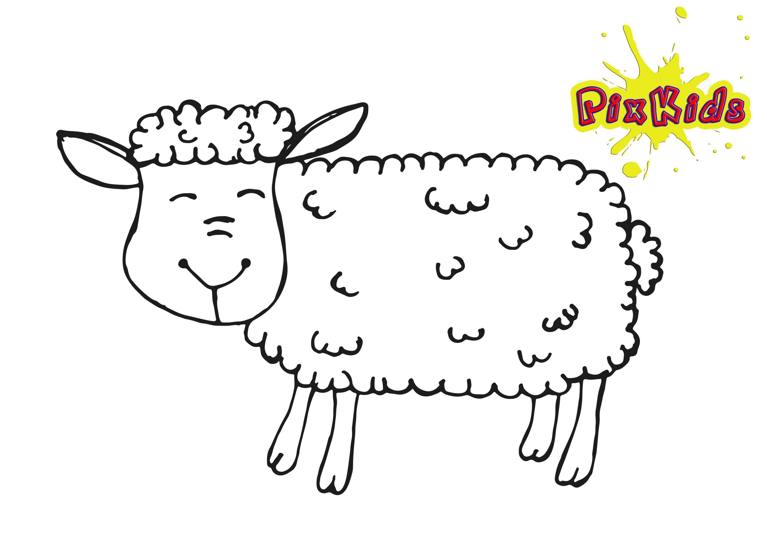 Ausmalbild Schaf - Kostenlose Malvorlagen über Ausmalbilder Schafe