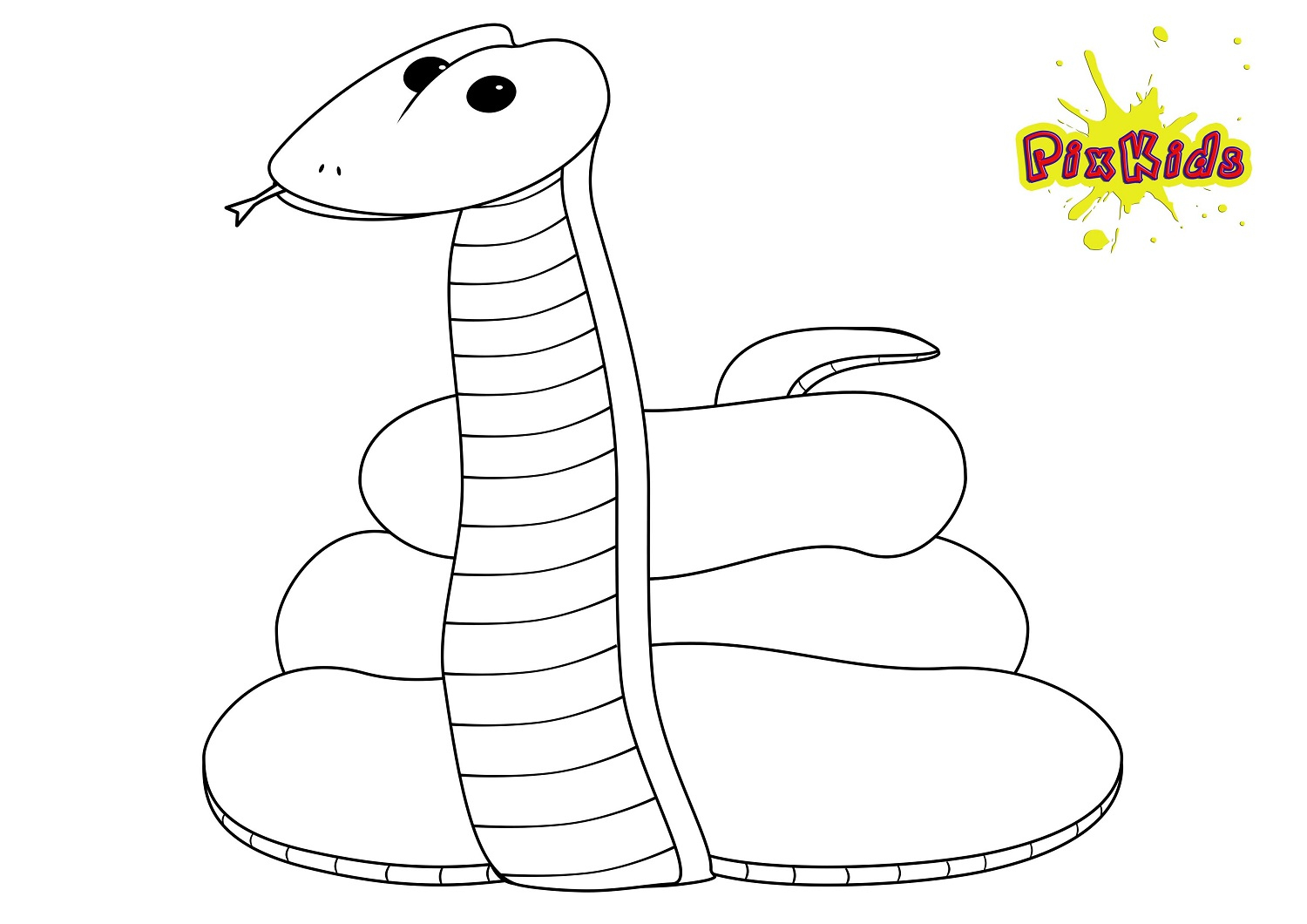 Ausmalbild Schlange - Kostenlose Malvorlage ganzes Schlangen Bilder Zum Ausdrucken