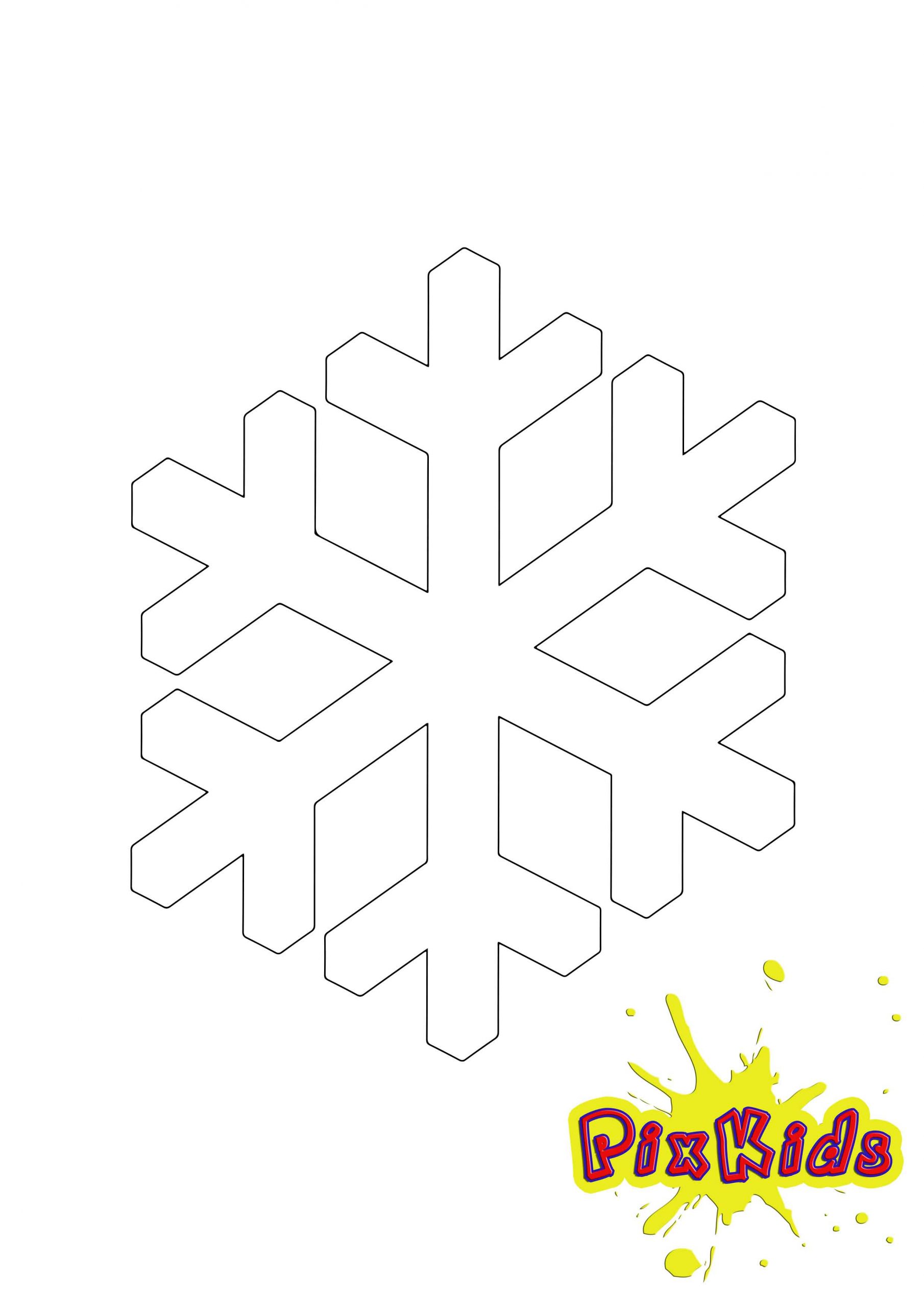 Ausmalbild Schneeflocke - Kostenlose Malvorlage ganzes Malvorlage Schneeflocke