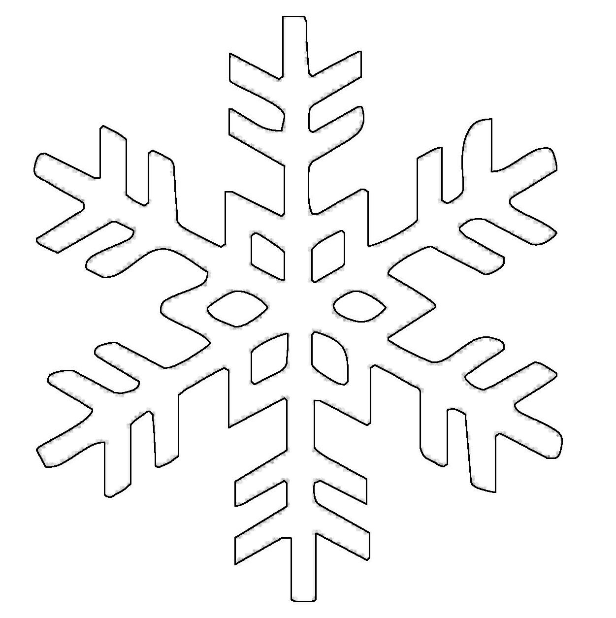 Ausmalbild Schneeflocken Und Sterne: Kostenlose Malvorlage für Fenster Schnee Schablonen