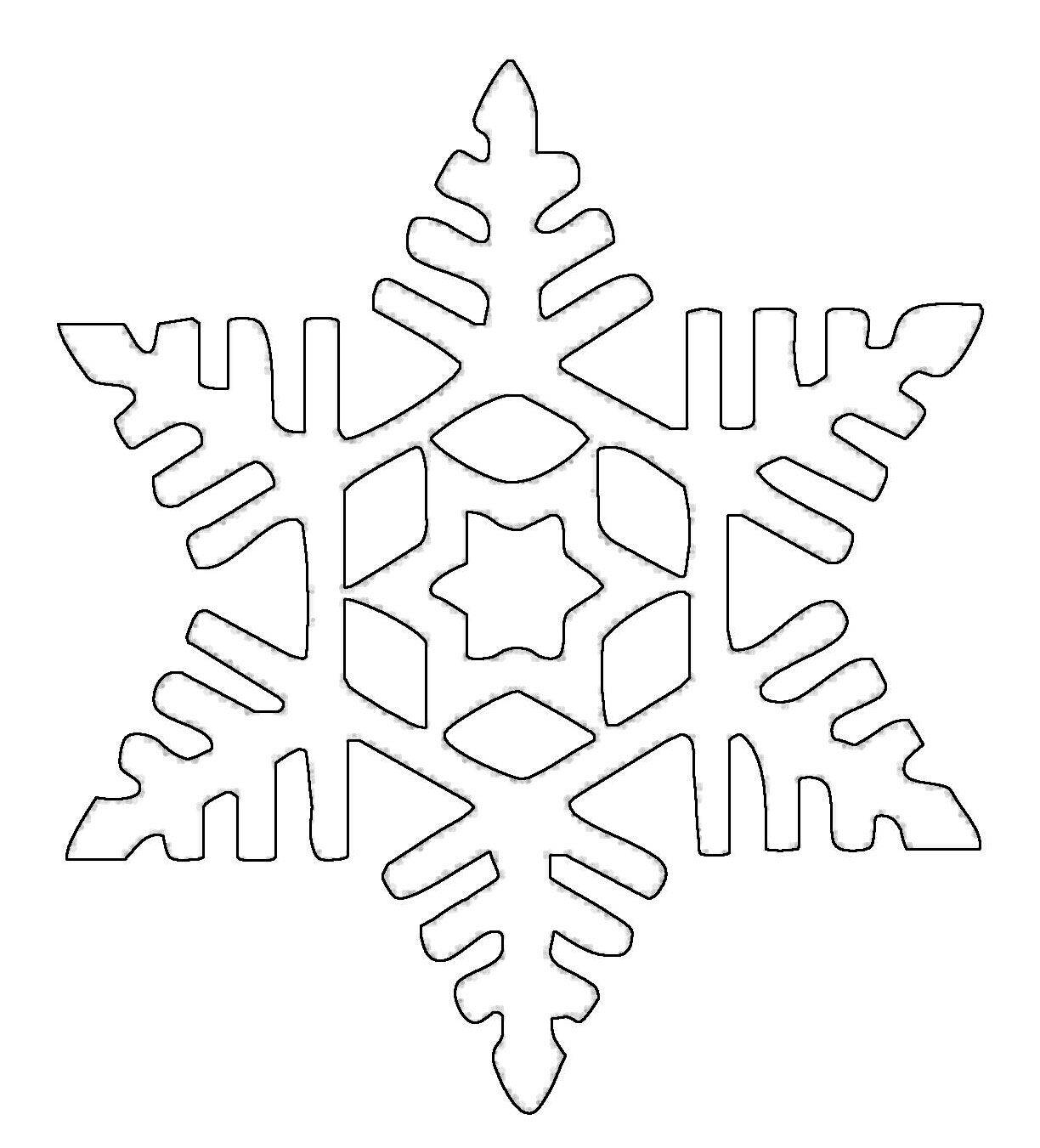 Ausmalbild Schneeflocken Und Sterne: Schneeflocke 17 in Malvorlage Schneeflocke