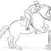 Ausmalbild: Springendes Pferd Mit Reiter | Ausmalbilder innen Ausmalbilder Reiterin