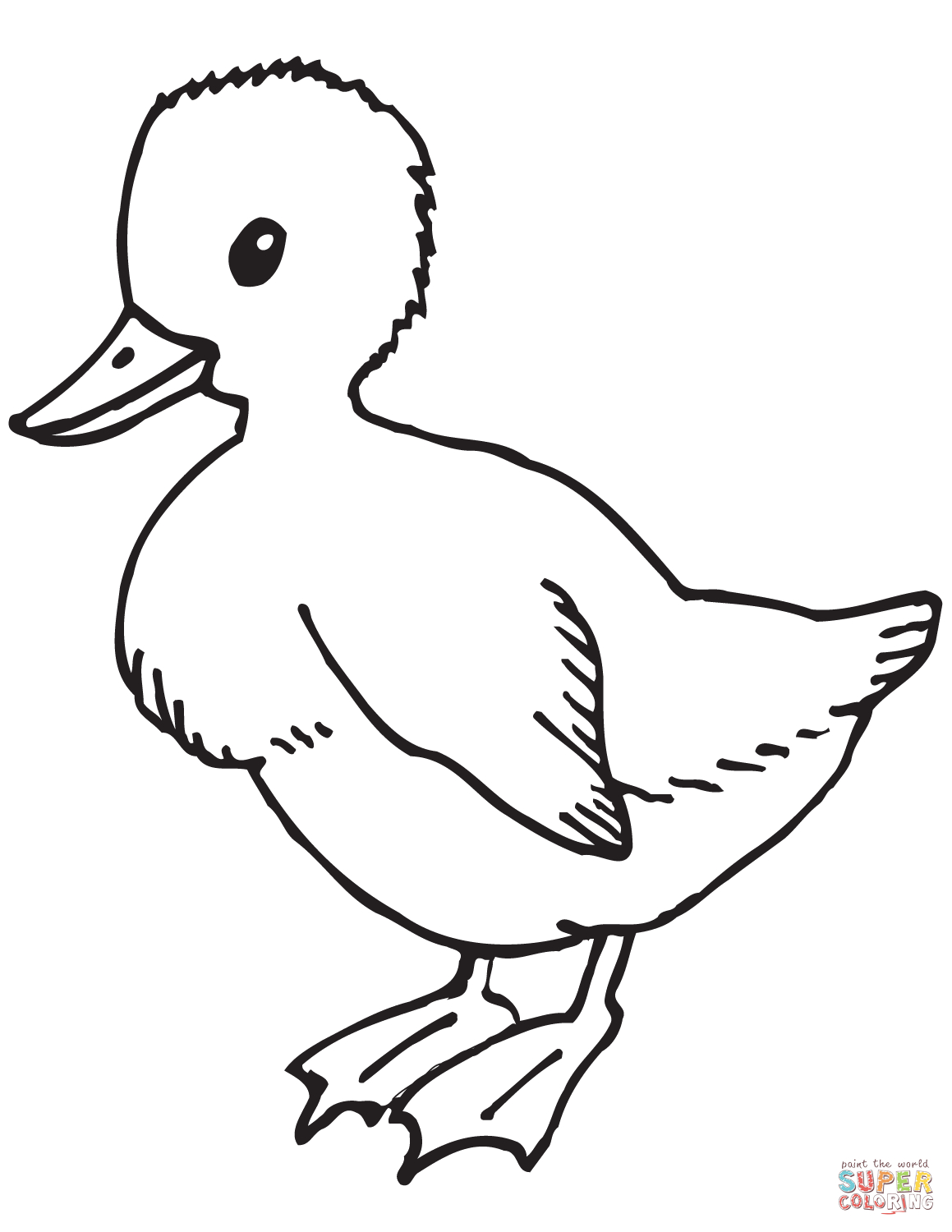 Ausmalbild: Süße Ente | Ausmalbilder Kostenlos Zum Ausdrucken bei Ente Ausmalbild