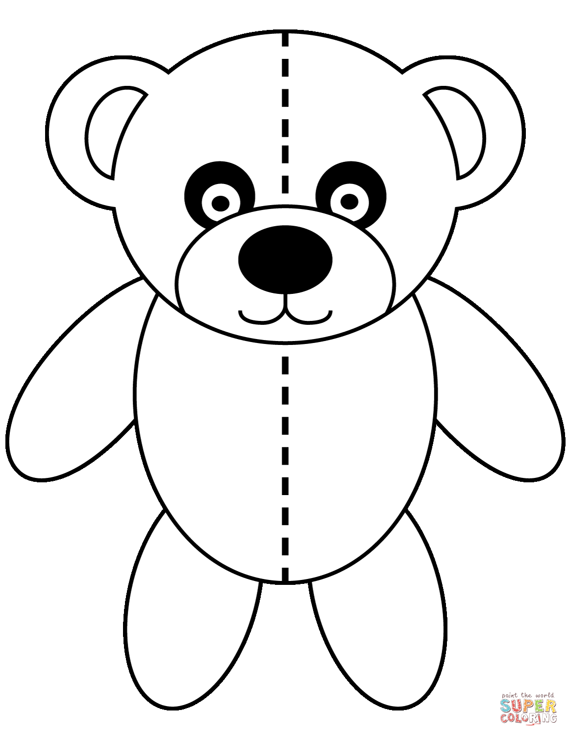 Ausmalbild: Teddybär | Ausmalbilder Kostenlos Zum Ausdrucken bei Teddybär Zum Ausmalen