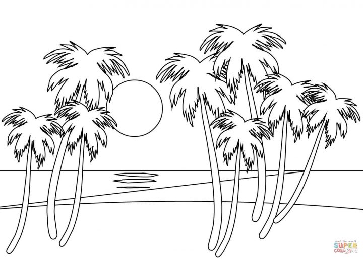 beach coloring page to print