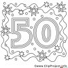 Ausmalbild Zum 50 Geburtstag | Ausmalbilder, Lustige bei Zahlenschablonen Zum Ausdrucken Kostenlos
