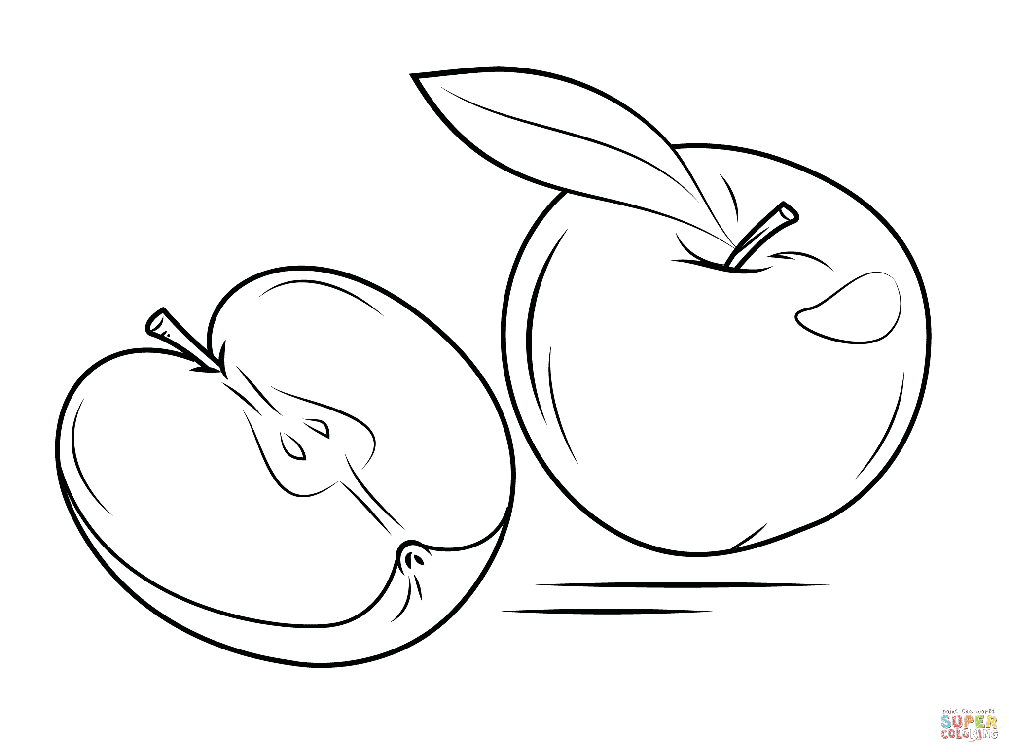 Ausmalbilder Äpfel - Malvorlagen Kostenlos Zum Ausdrucken mit Ausmalbild Apfel
