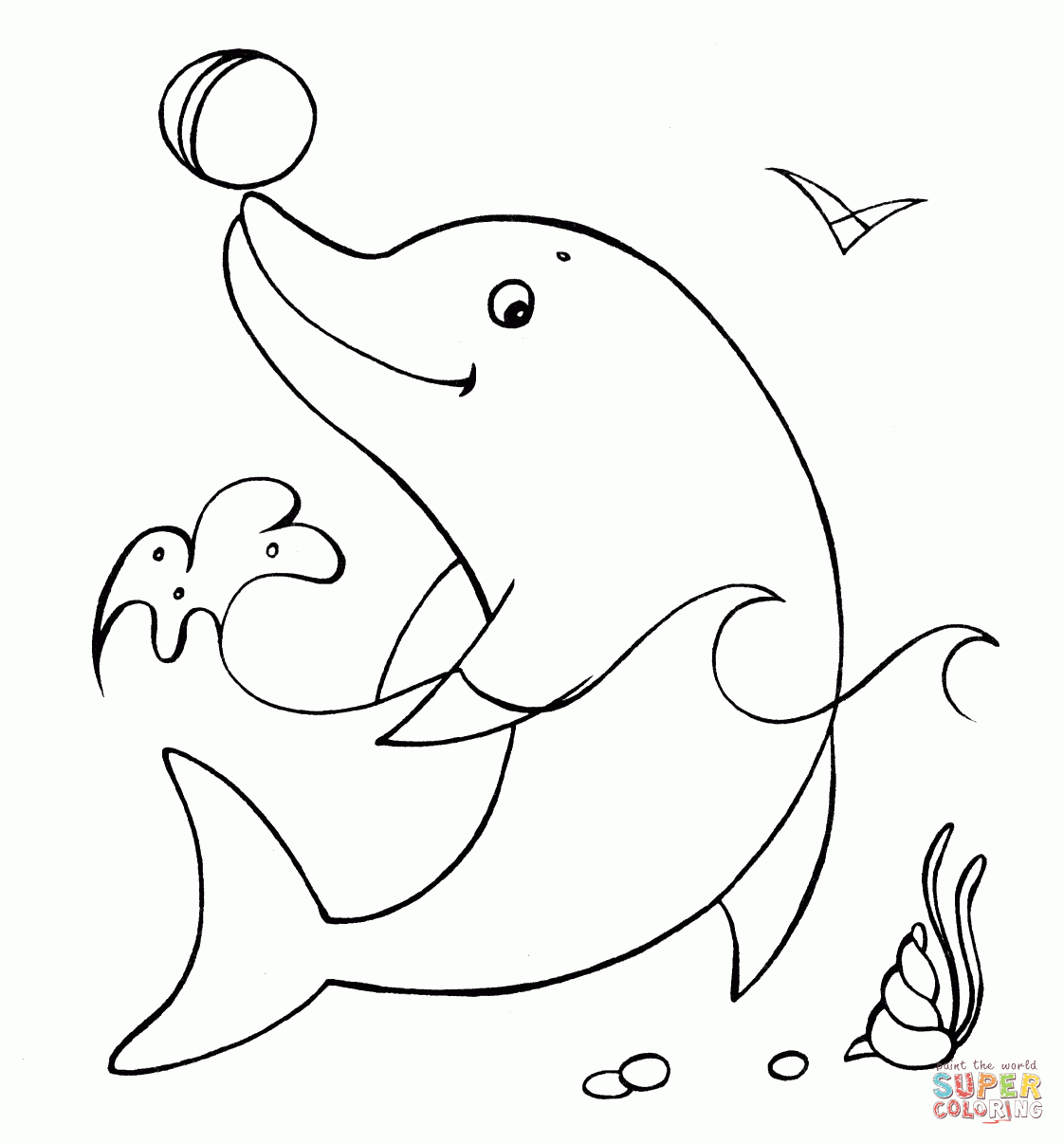ausmalbild delfin  kinderbilderdownload  kinderbilder