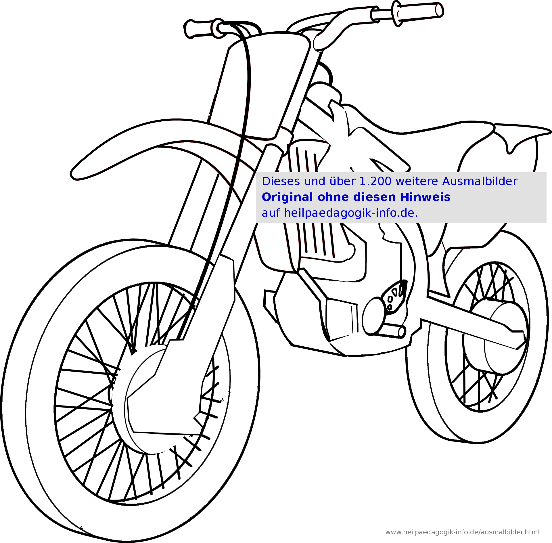 Ausmalbilder Fahrräder Und Motorräder bestimmt für Motorrad Malvorlage