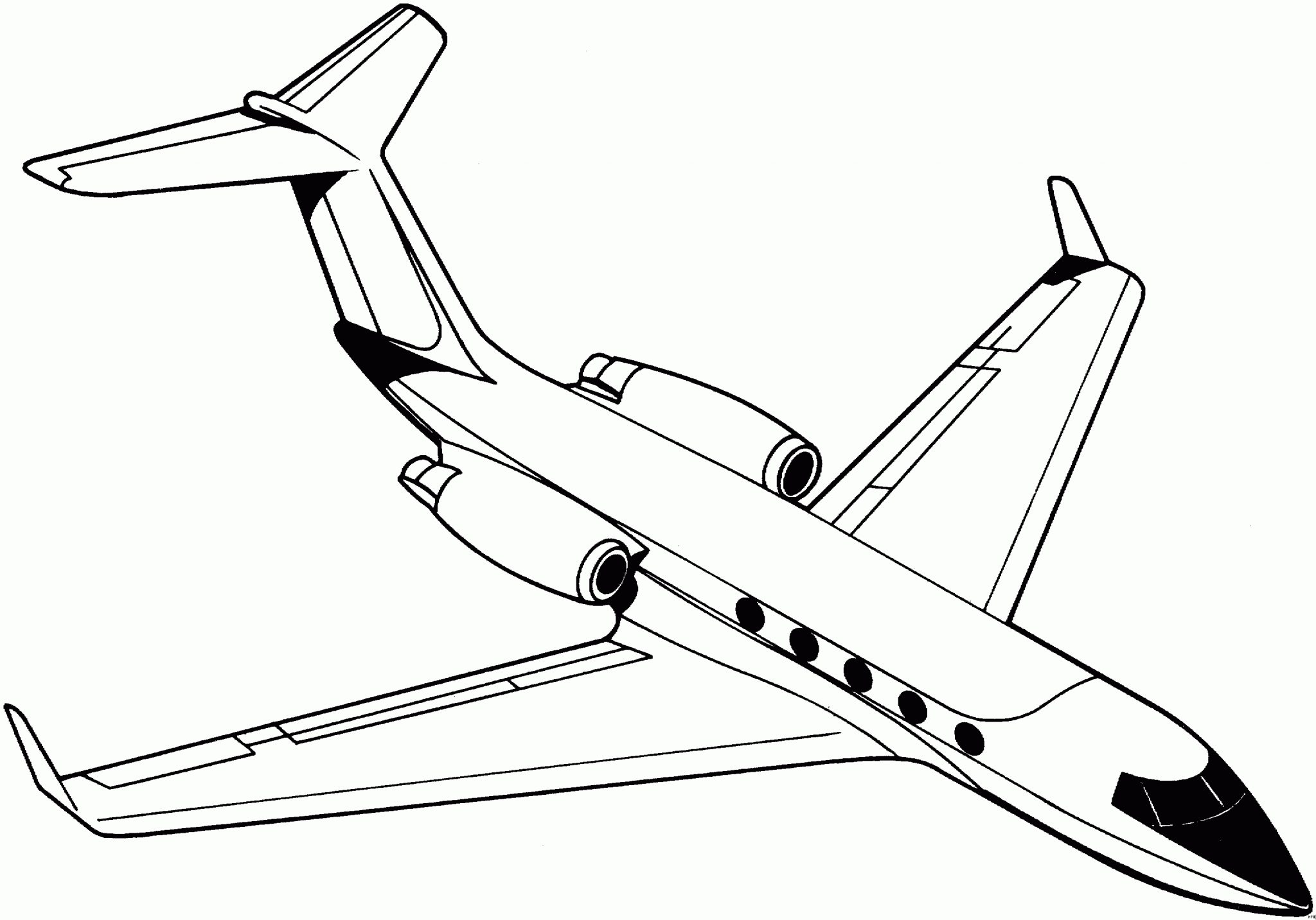 Ausmalbild Flugzeug - kinderbilder.download | kinderbilder.download