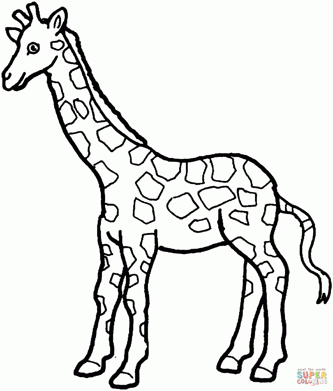 Ausmalbilder Giraffen - Malvorlagen Kostenlos Zum Ausdrucken verwandt mit Giraffe Ausmalbild