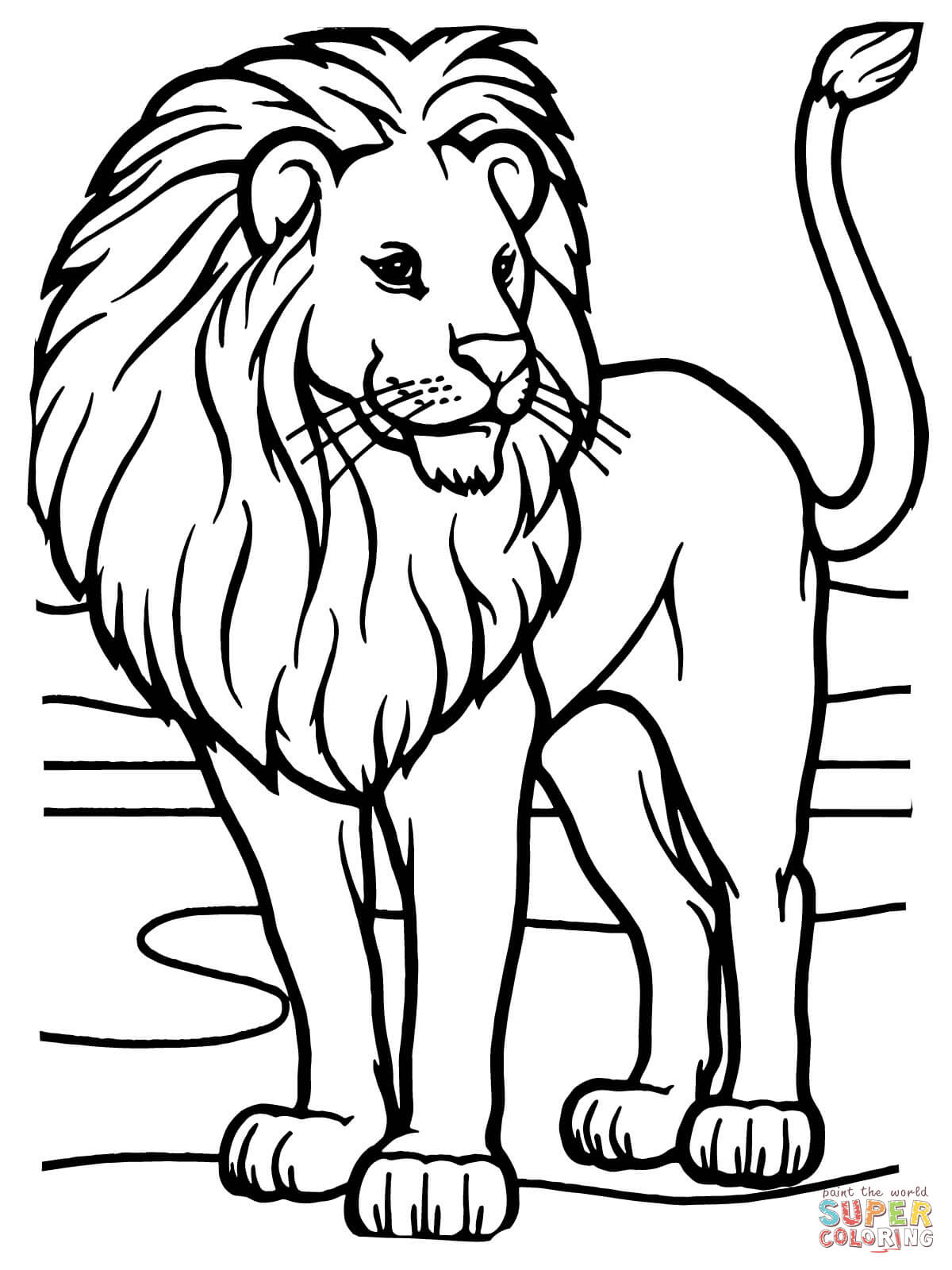 Ausmalbilder Löwen - Malvorlagen Kostenlos Zum Ausdrucken bestimmt für Ausmalbild Löwe