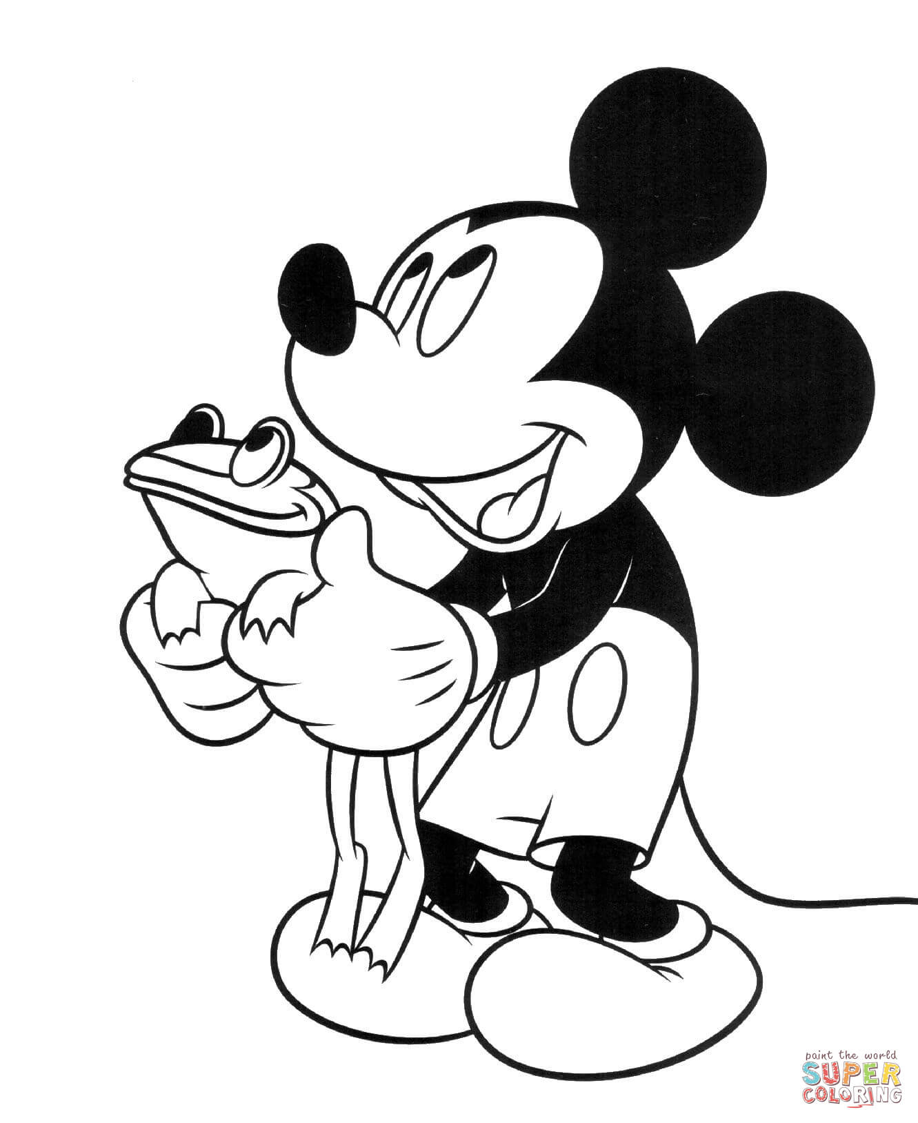 Ausmalbilder Micky Maus - Malvorlagen Kostenlos Zum Ausdrucken mit Ausmalbilder Mickey Mouse
