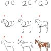 Ausmalbilder Pferde Kostenlos » Malvorlage Pferd ganzes Pferdekopf Zeichnen Schritt Für Schritt