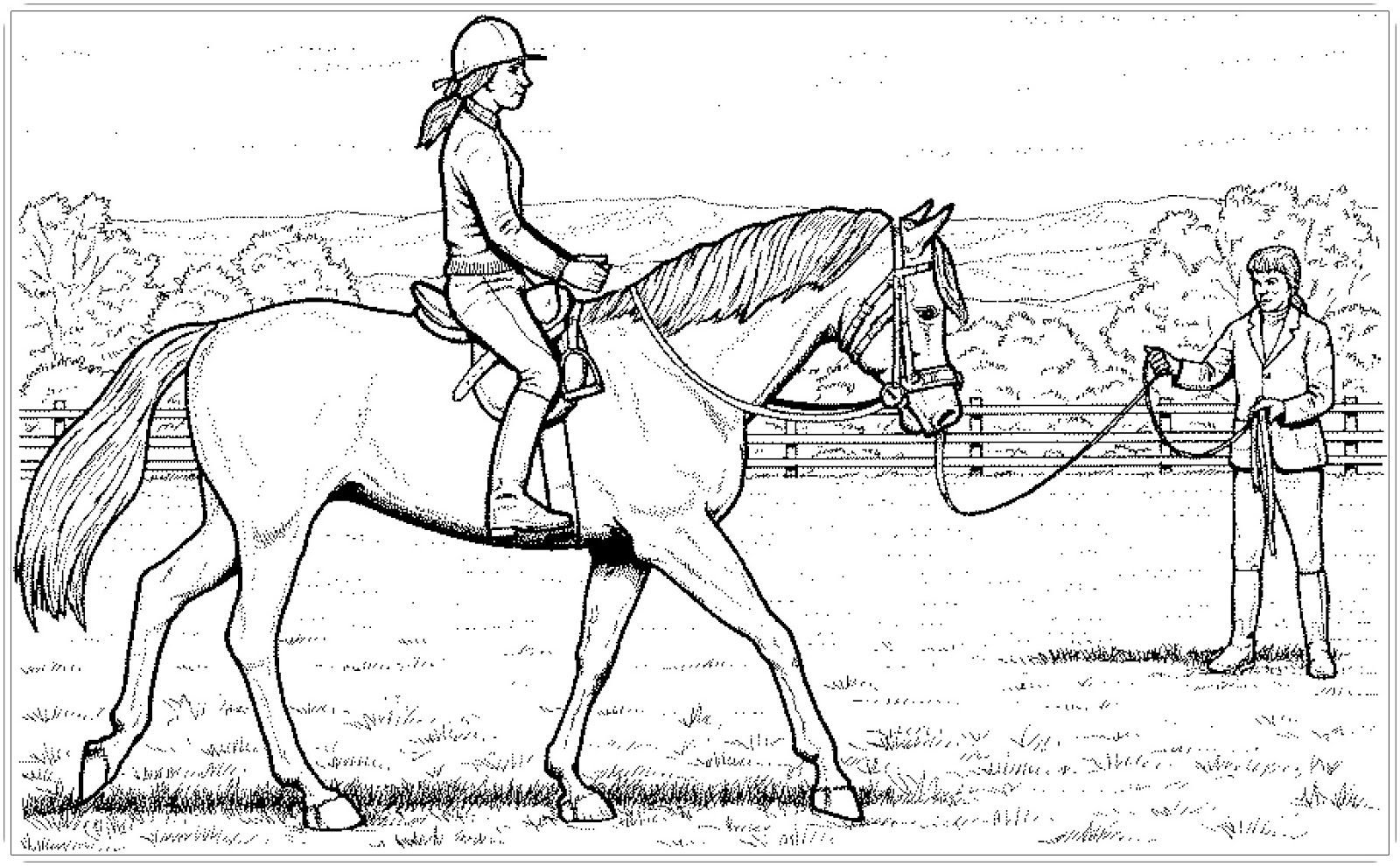 Ausmalbilder Pferde Mit Reiterin | Ausmalbilder Pferde mit Pferde Ausmalbilder Zum Drucken