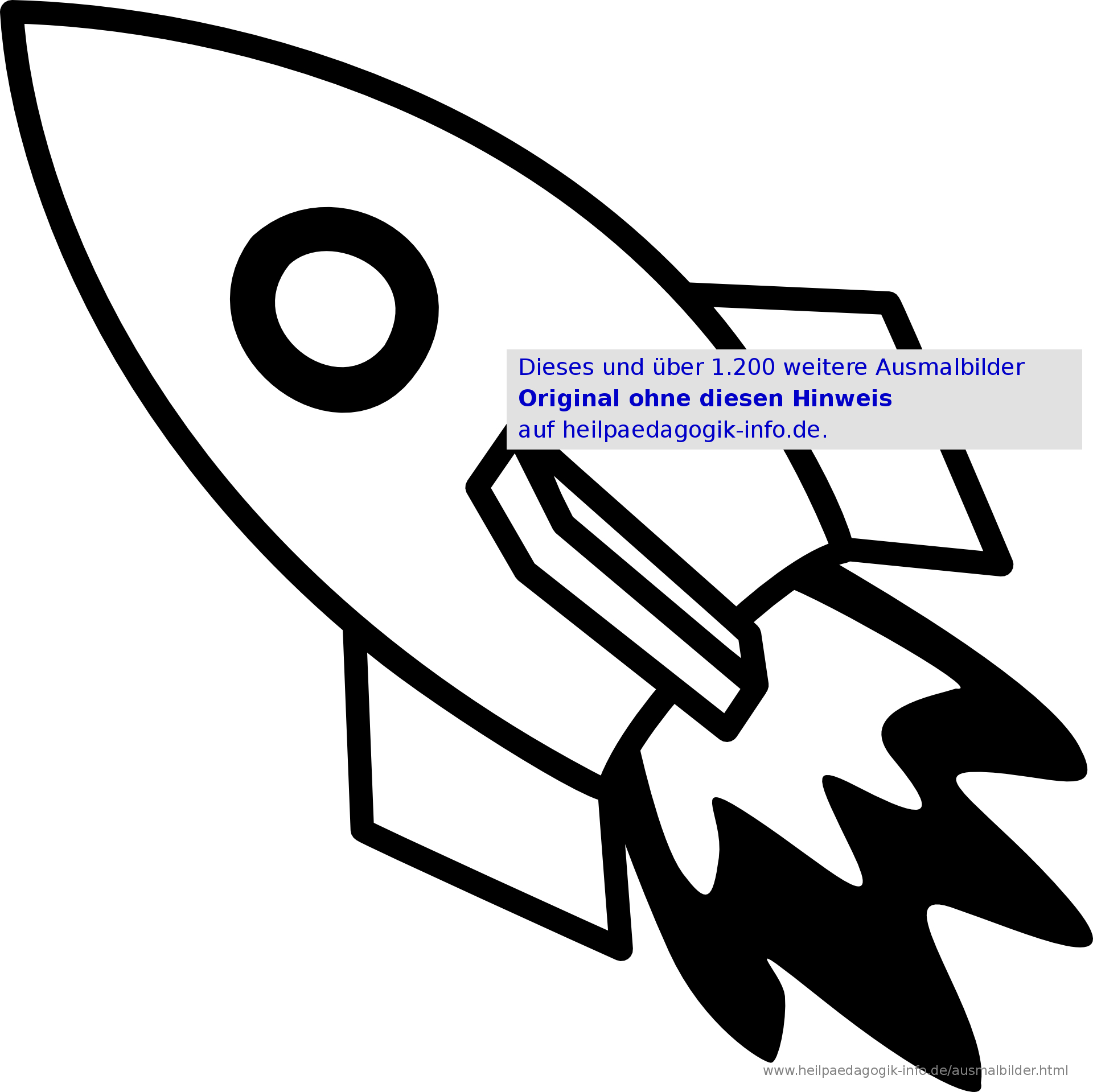 malvorlage rakete  kinderbilderdownload  kinderbilder