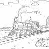 Ausmalbilder Rund Um Eisenbah, Zug Und Dampfender Lokomotive in Malvorlage Eisenbahn