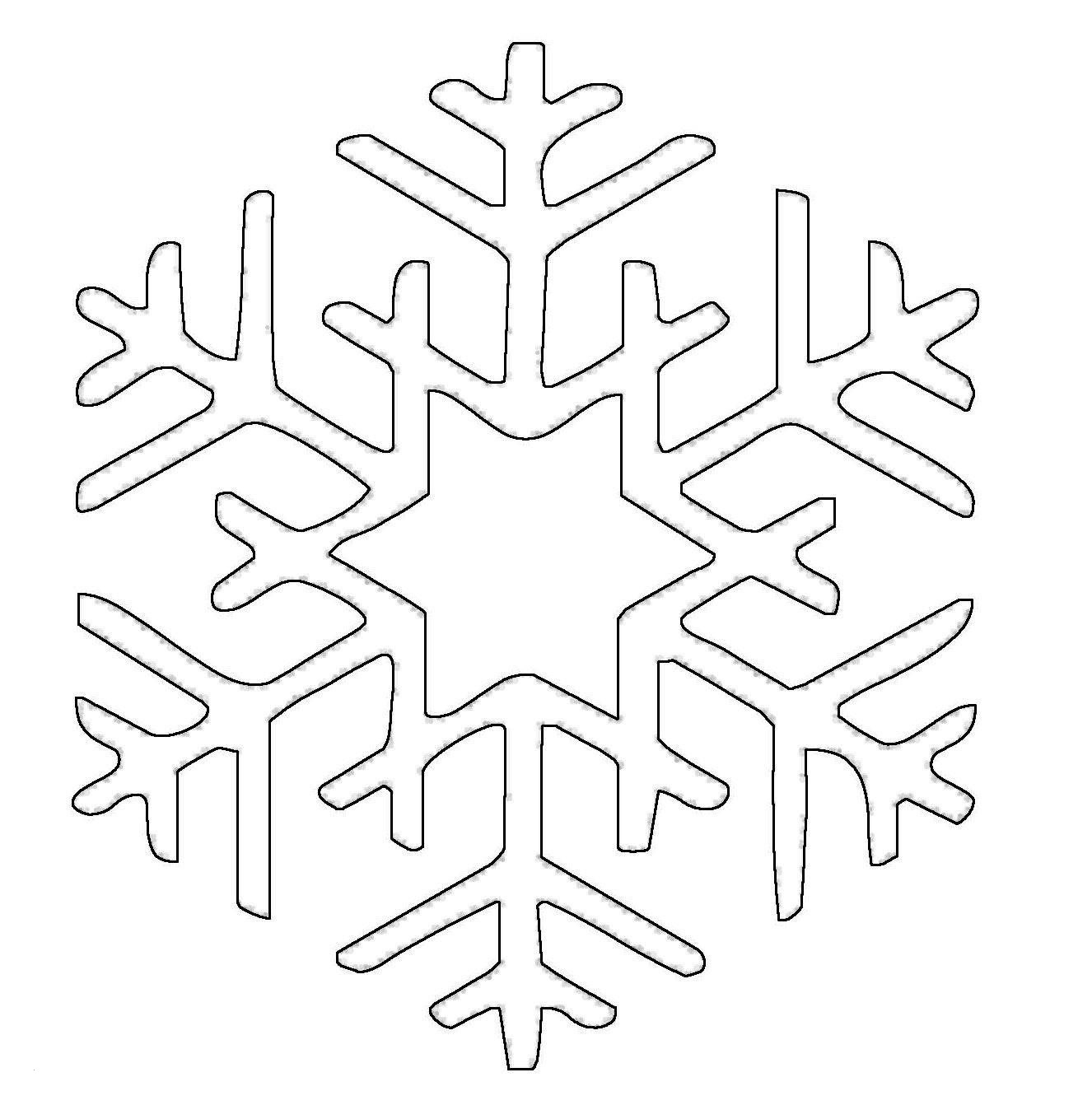 Ausmalbilder Schneeflocken Schablone Zum Ausdrucken innen Schneeflocke Malvorlage