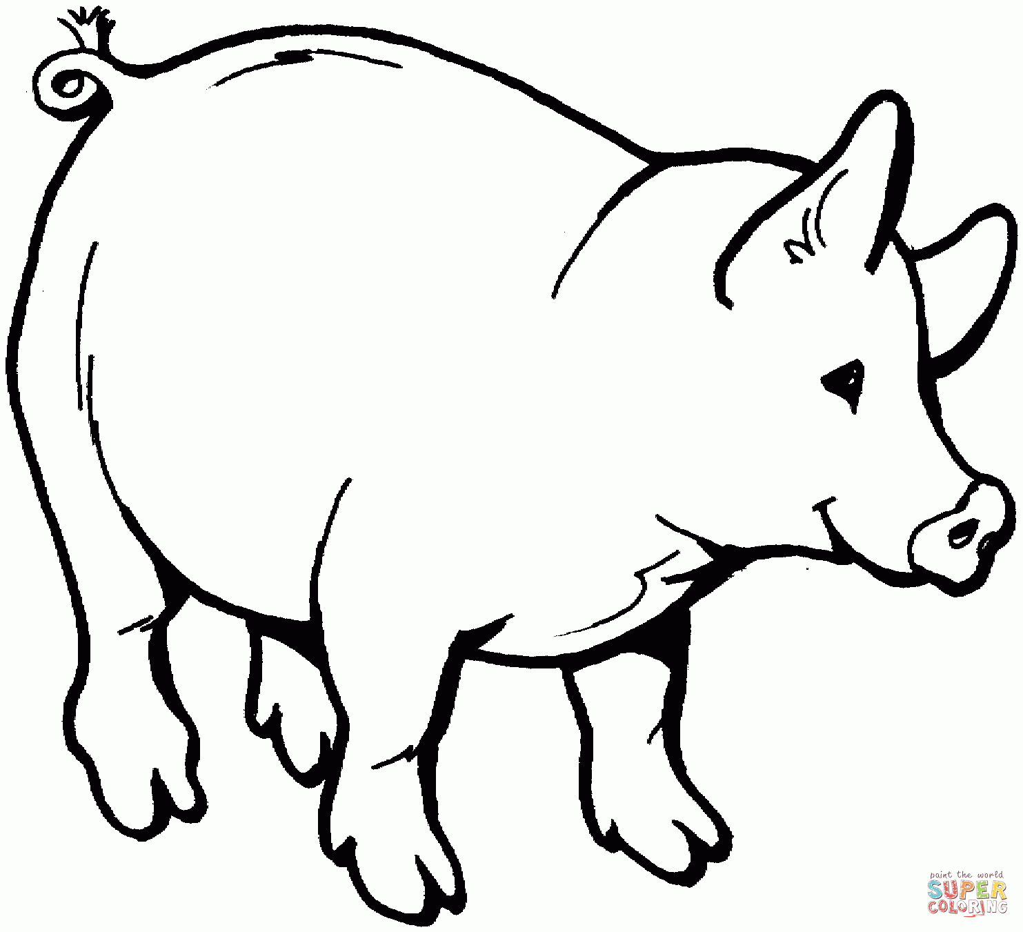 Ausmalbilder Schwein - Malvorlagen Kostenlos Zum Ausdrucken ganzes Ausmalbild Schwein