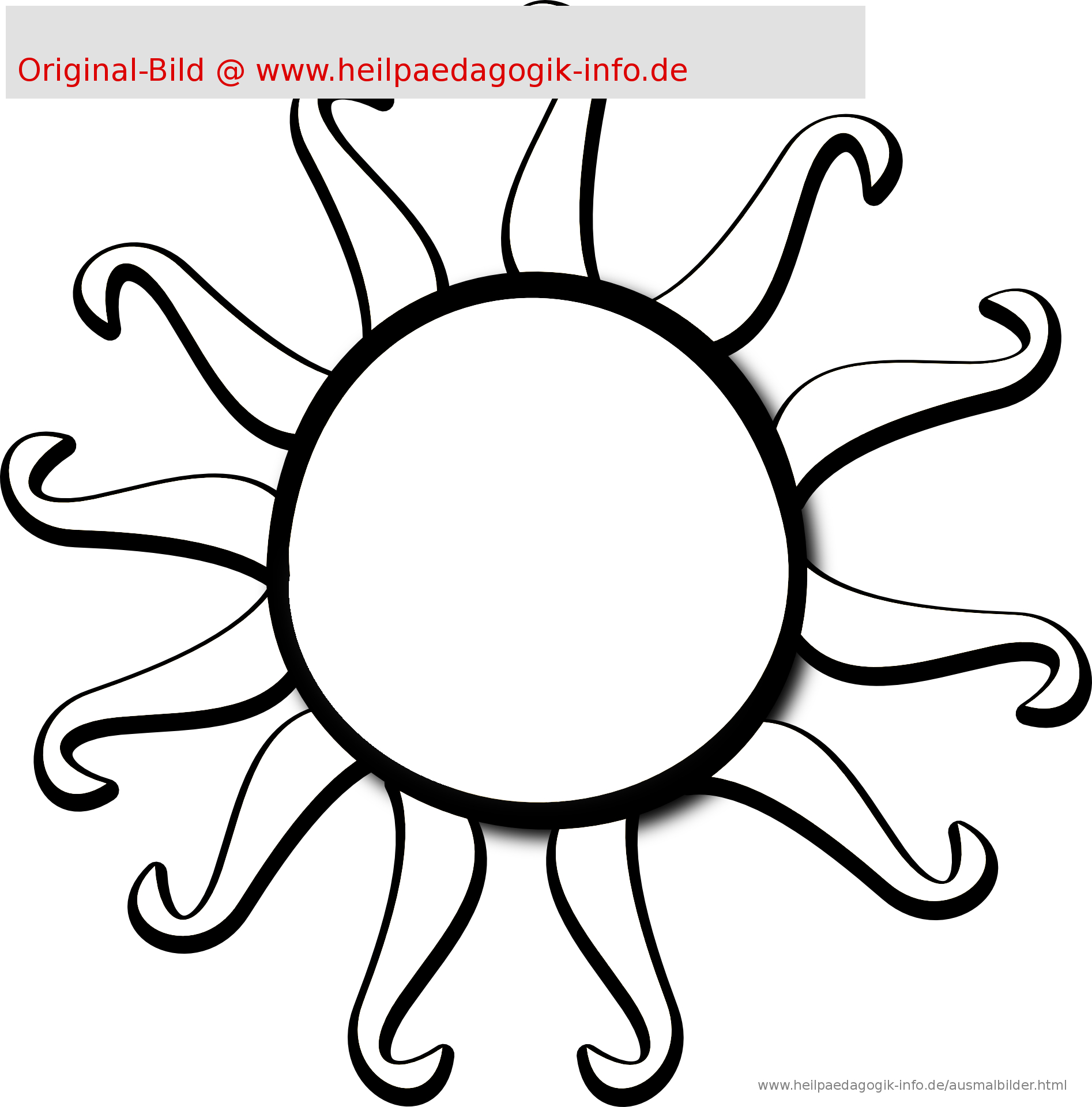 Ausmalbilder Sonne bei Malvorlagen Sonne