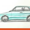 Auto-Skizzen. Hier Ein Klassiker. Autos Zeichnen Lernen. Mappenkurs  Transportation Design. mit Autos Malen Lernen