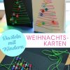 Bastelanleitung Grafische Weihnachtskarten: Advents-Basteln in Weihnachtsbasteln Mit Kindern Grundschule