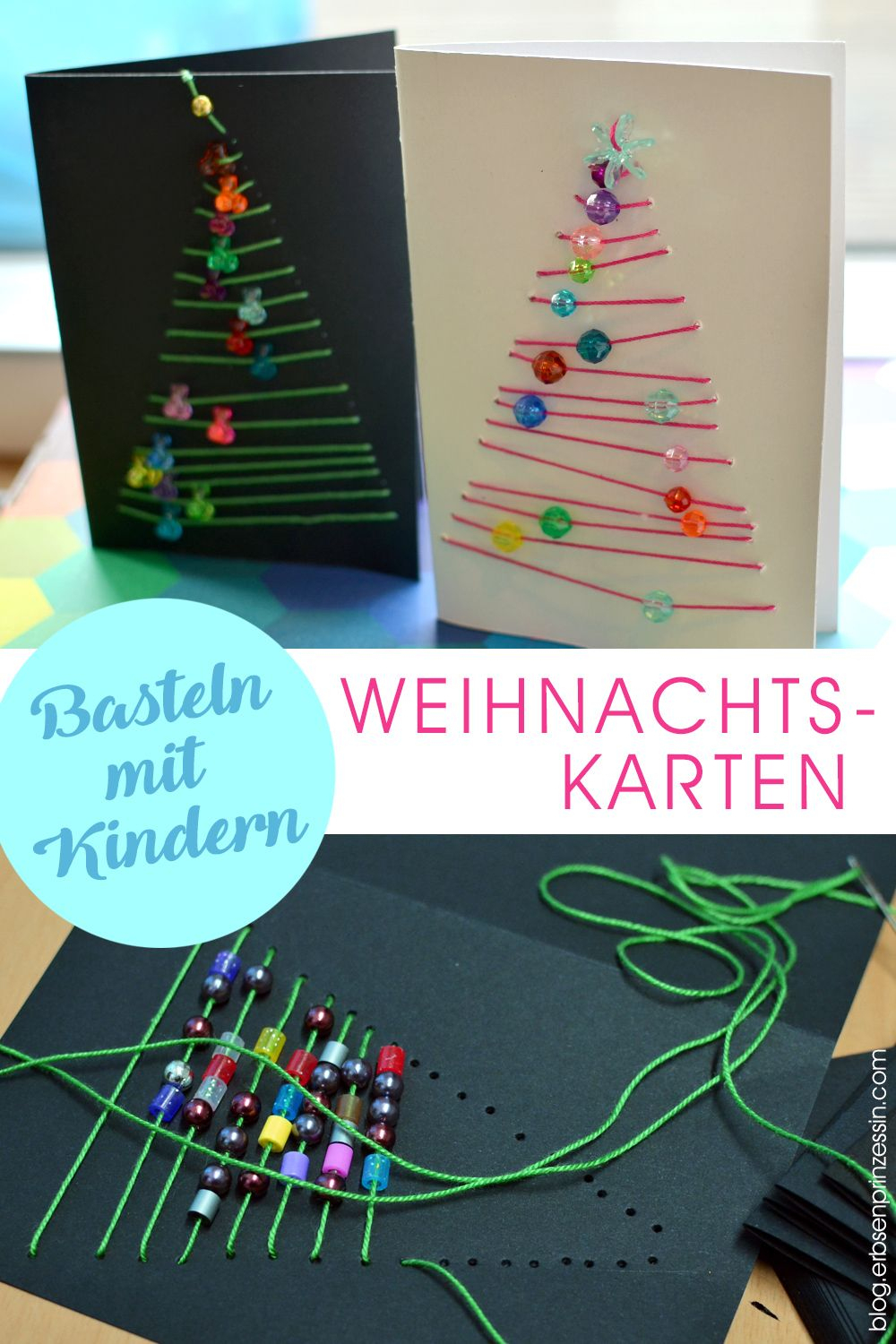 Bastelanleitung Grafische Weihnachtskarten: Advents-Basteln in Weihnachtsbasteln Mit Kindern Grundschule