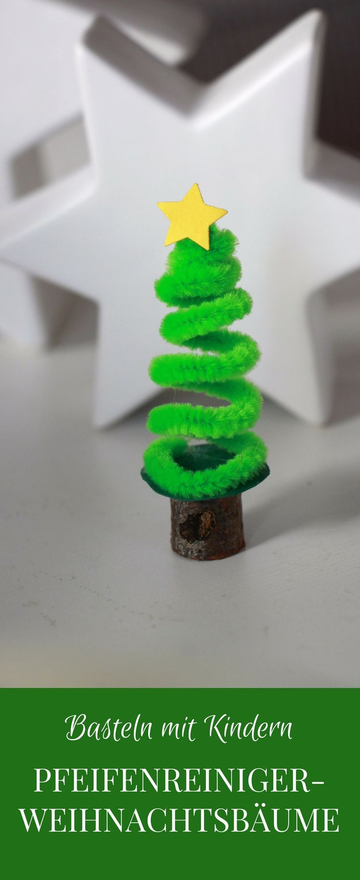 Basteln Mit Pfeifenreinigern: Pfeifenreiniger-Tannenbaum Als bestimmt für Weihnachts Bastelideen Für Kinder