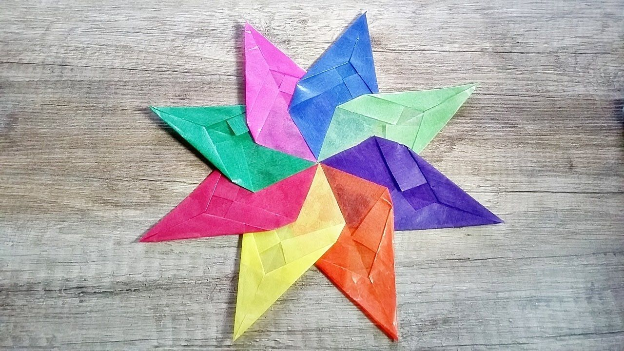 Basteln: Origami Stern Aus Transparentpapier Selber Machen in Transparentpapier Sterne Basteln