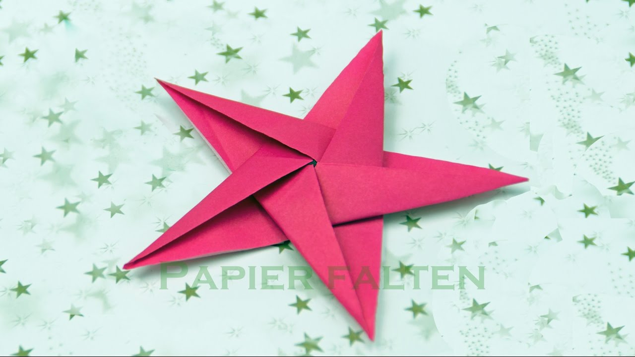 Basteln Zu Weihnachten: Sterne Basteln - Origami Sterne Falten ganzes Stern Zum Basteln