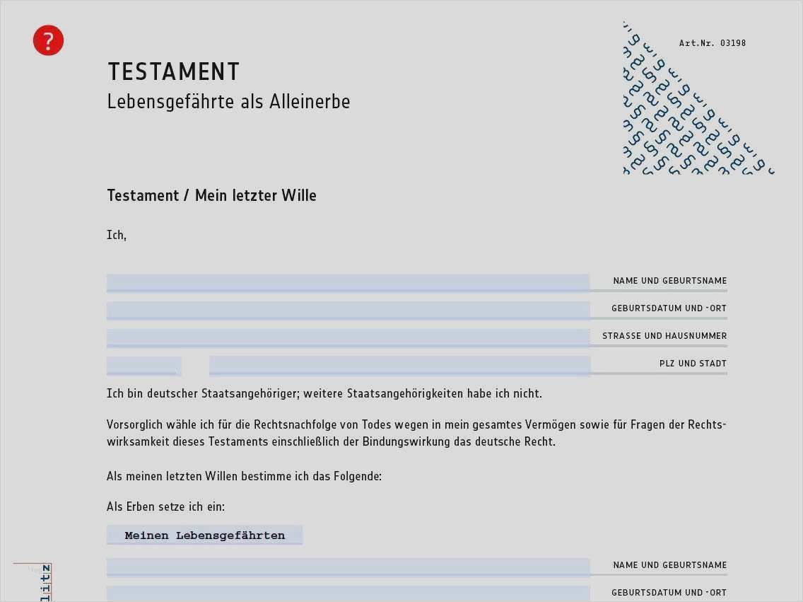 Berliner Testament Vorlage Kostenlos 18 Angenehm Diese über Testament Kostenlos Ausdrucken