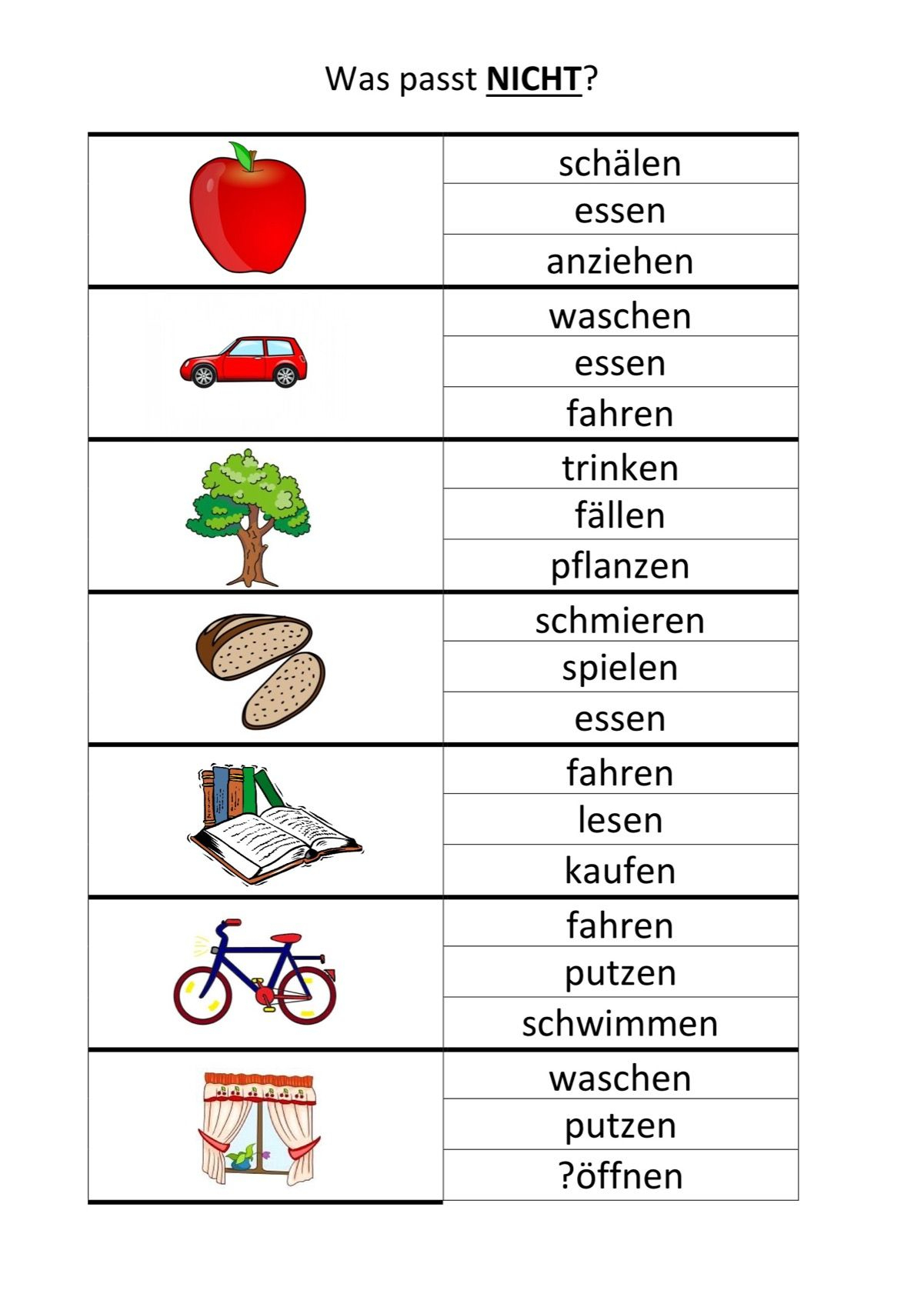 Berufe - Bildkarten - Sprache (Mit Bildern) | Verben Für in Quiz Allgemeinwissen Zum Ausdrucken