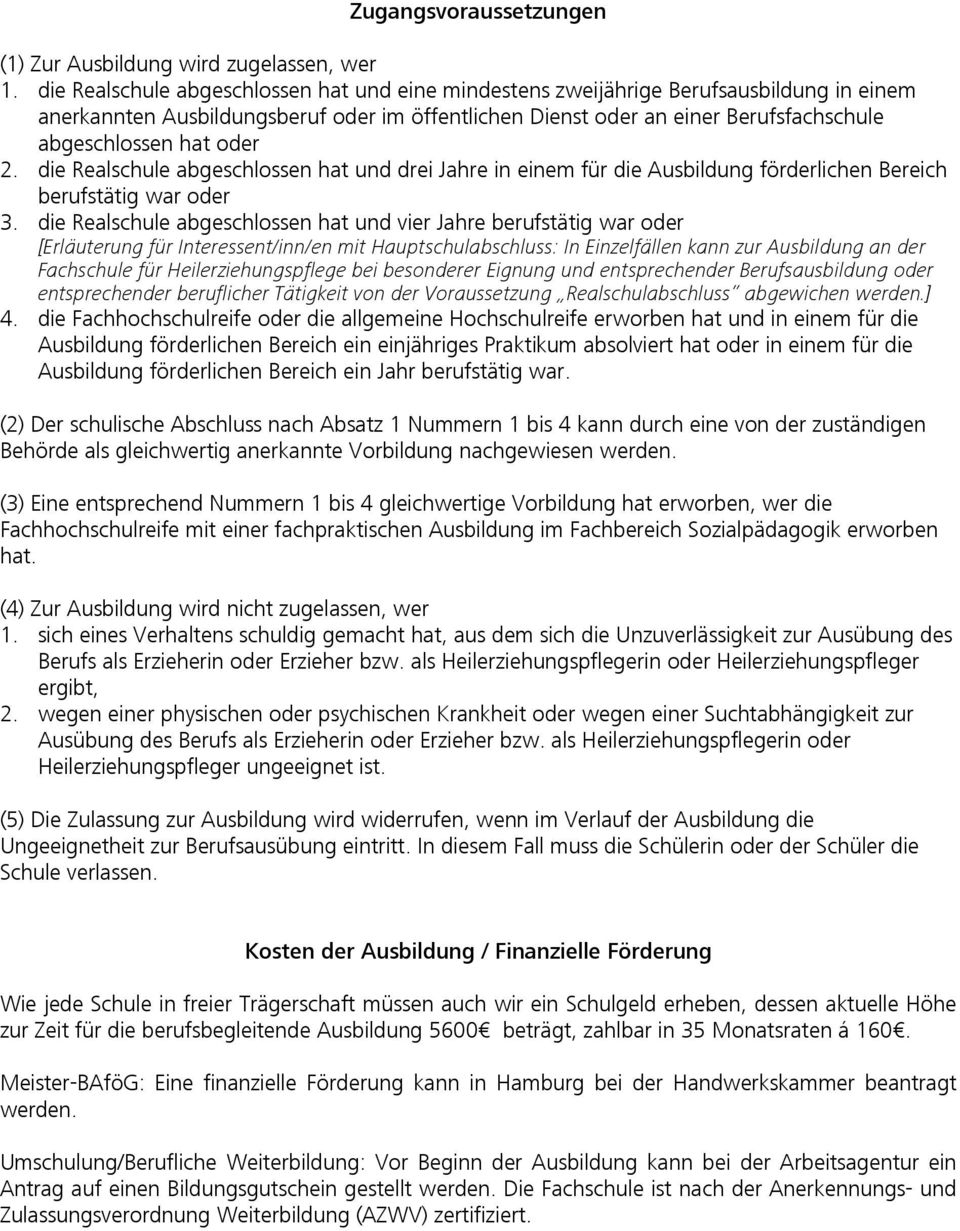 Berufsbegleitende Ausbildung Zum/zur Staatlich Anerkannten mit Heilerziehungspfleger Ausbildung Hamburg