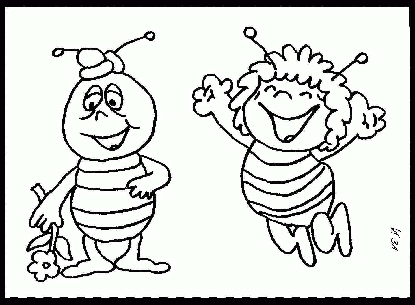 Biene Maja Und Willi Ausmalbild &amp; Malvorlage (Sonstiges) ganzes Malvorlage Biene Maja