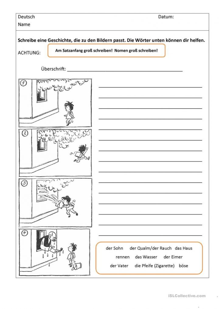 Bildergeschichten Mit Worthilfen | Bildergeschichten für Aufsatz Bildergeschichte 3 Klasse Kostenlos