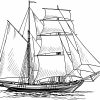 Brigantine (Schiff) über Schiff Zeichnung