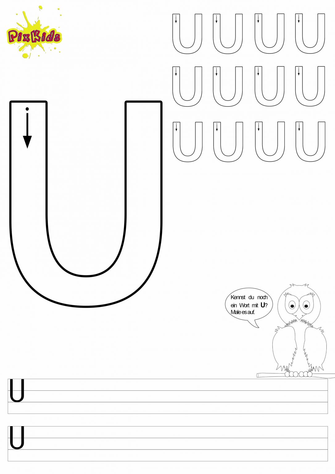 Buchstaben Schreiben Lernen - Buchstaben Zum Ausmalen über