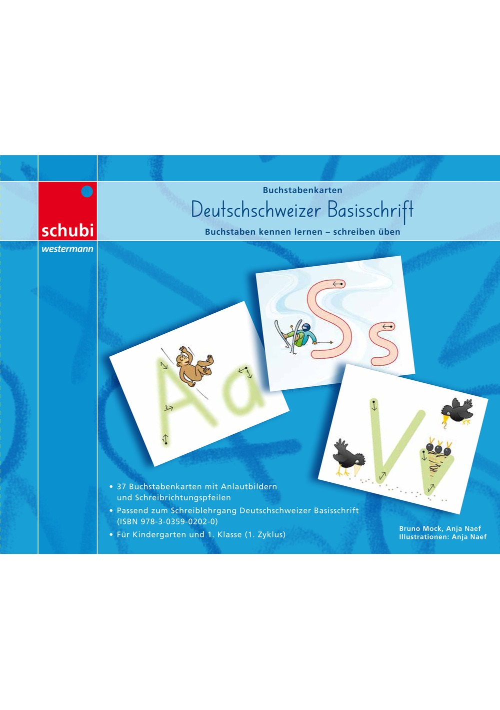 Buchstabenkarten: Deutschschweizer Basisschrift - Schubi über Buchstabenkarten