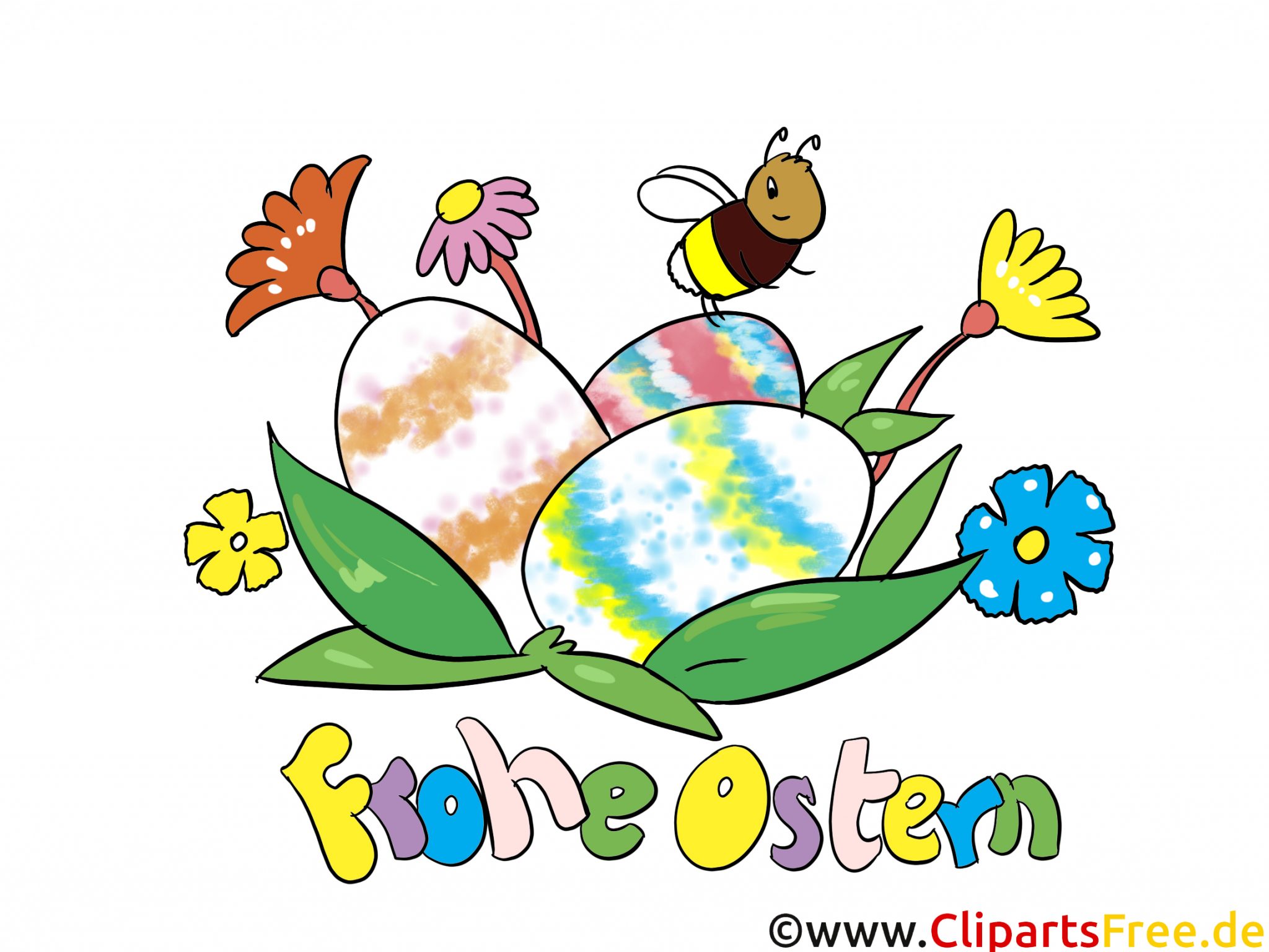 Frohe Ostern раскраска