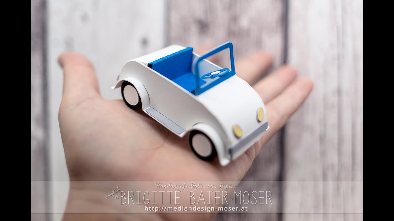 Cabrio Aus Papier Mit Silhouette Cameo über Auto Aus Papier Basteln