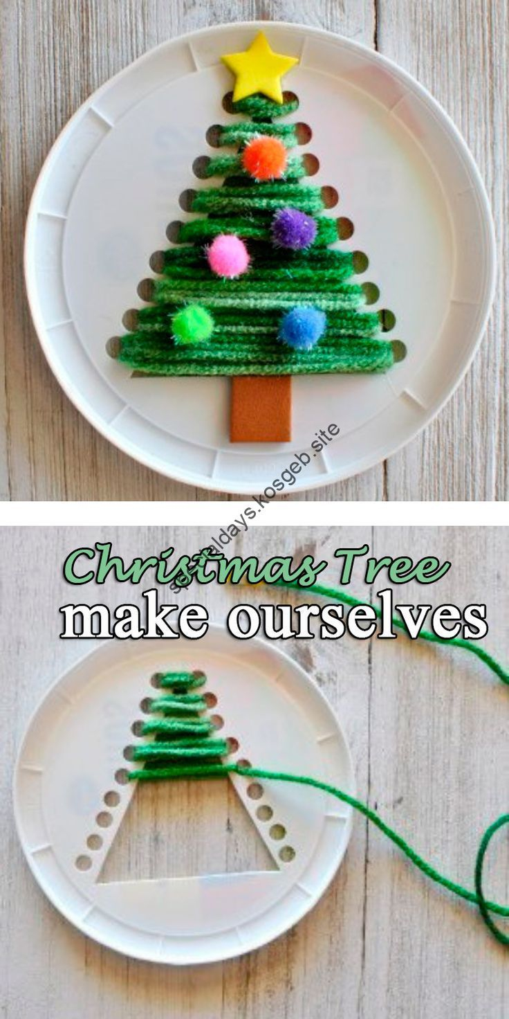 Christmastree #diy Weihnachten Basteln Für Kinder, Um Es über Bastelideen Weihnachten Für Kleinkinder
