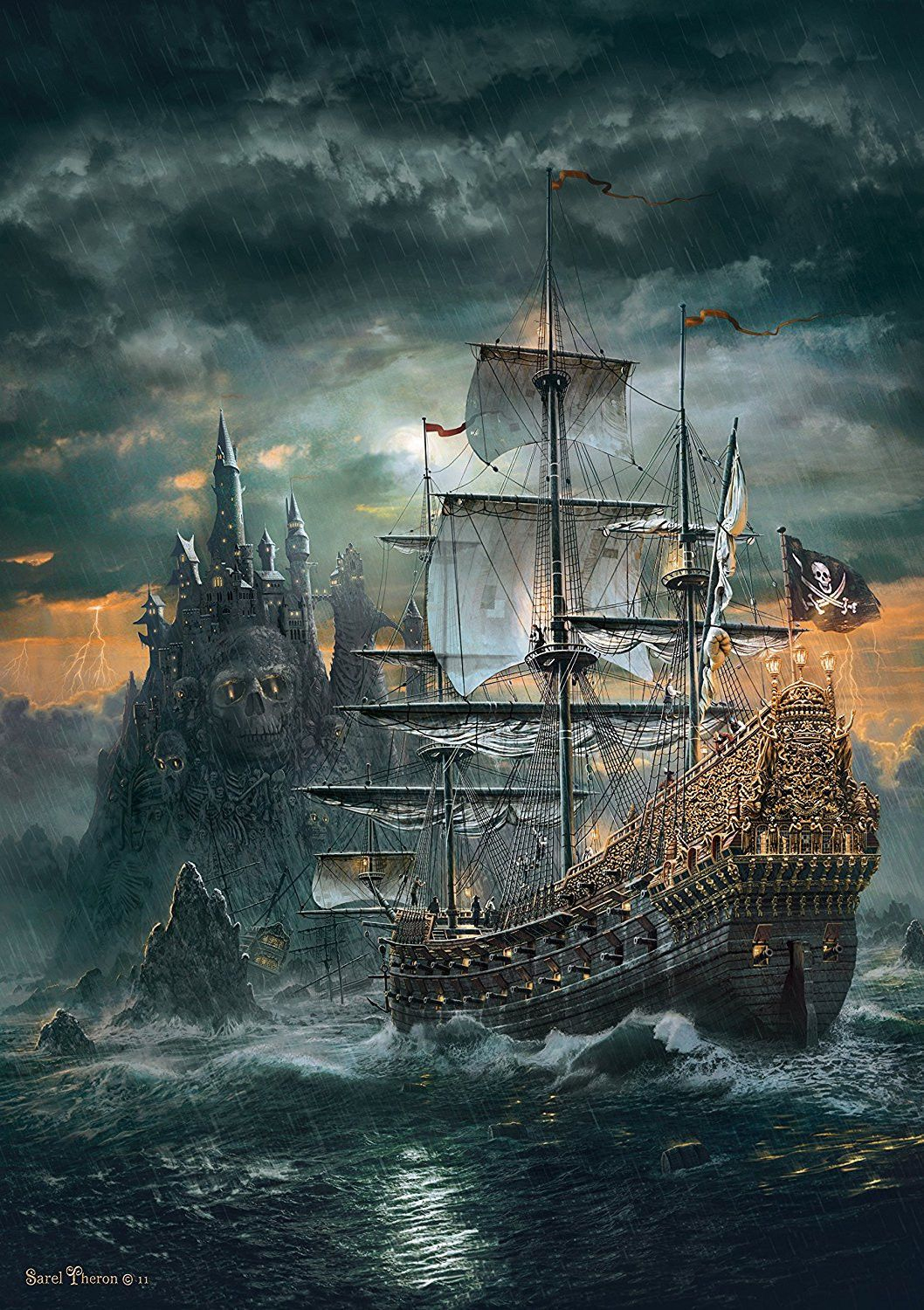 Clementoni Puzzle 1500 Teile Piratenschiff (31682) In in Segelschiff Pirat