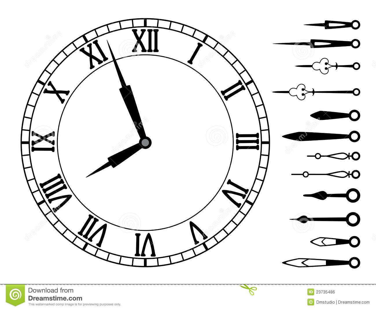 Clock Hands Vector Images | Römische Zahlen, Römische Zahlen bei Römische Zahlen Uhr