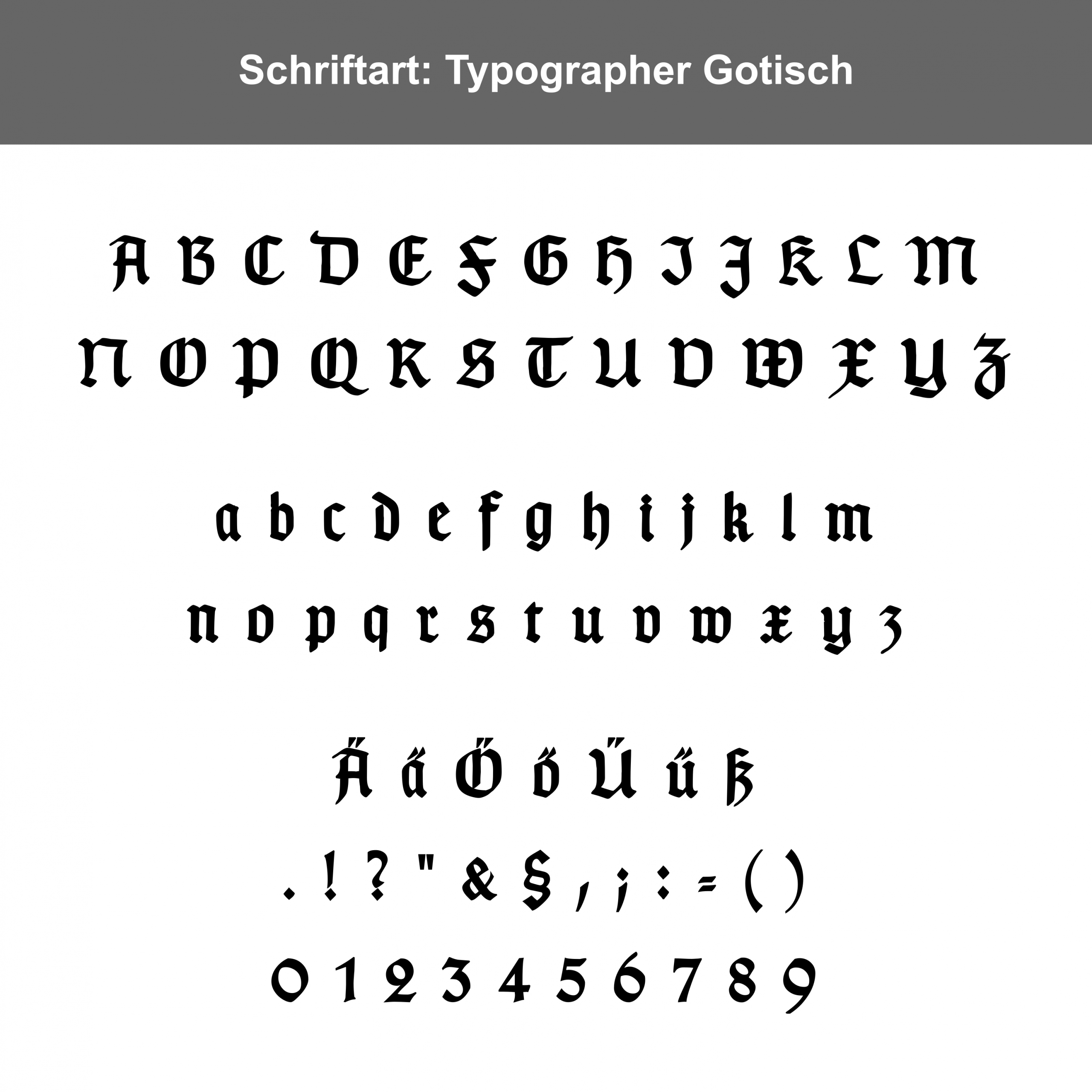 Collifee - Holzbuchstaben bestimmt für Gotische Buchstaben