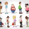 Comic Figuren Stockvektoren, Lizenzfreie Comic Figuren über Comicfiguren Frauen