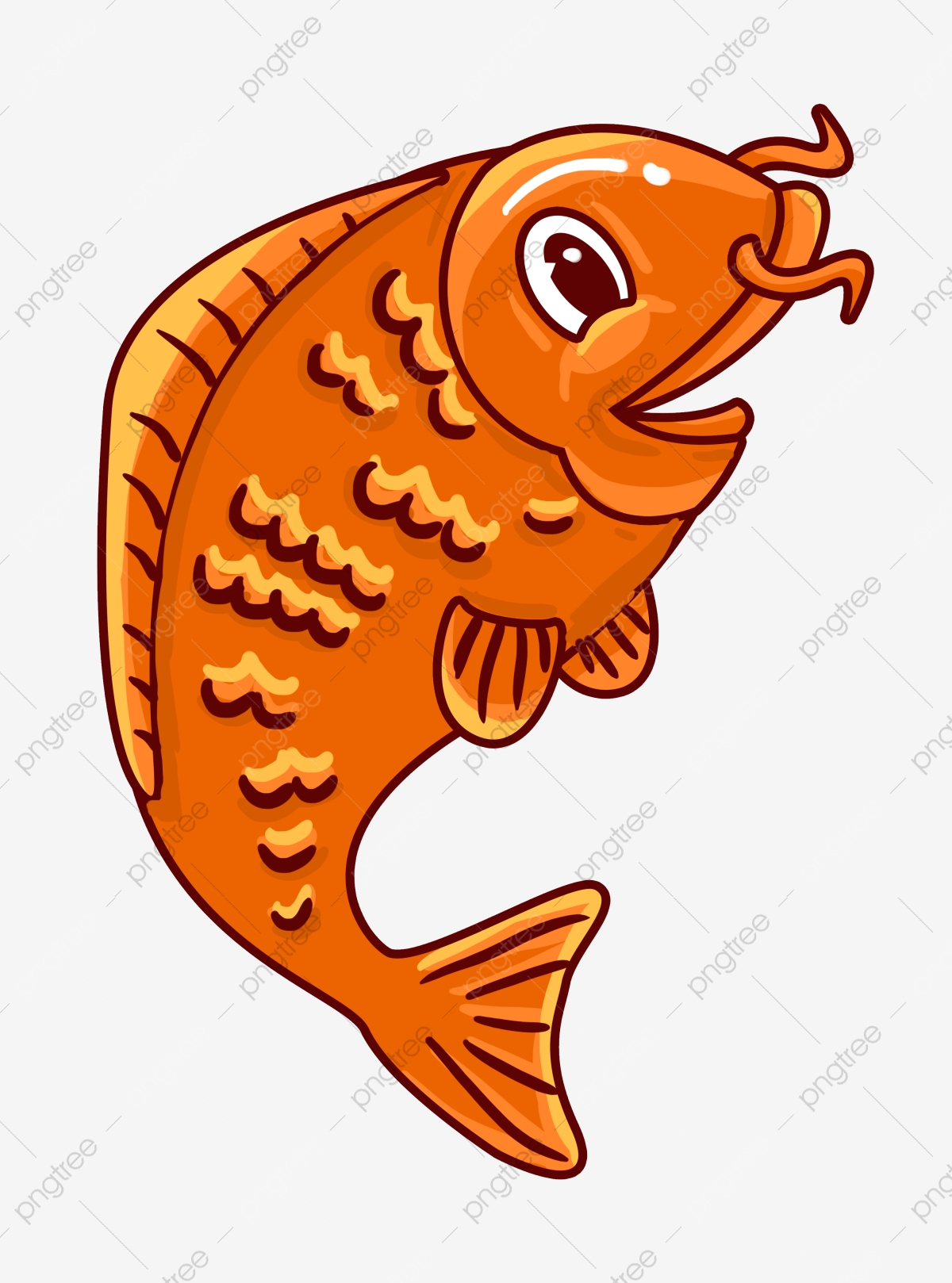 Comic Fisch Cartoon Koi Tintenfisch Fisch, Comic Fisch in Fische Comic